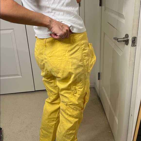 Ralph Lauren Women Vibrant Yellow Cargo Pants size US 4 - Picture 4 of 7